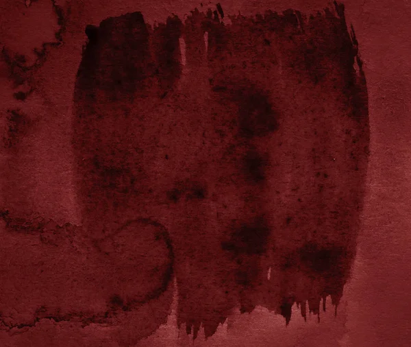 Koyu kırmızı sulu boya arka plan, leke, boya, leke, boşanma sıçrama. Endişe verici, kan kırmızı degrade. Vintage desen tasarım ve dekorasyon için. Metin için ile yer.