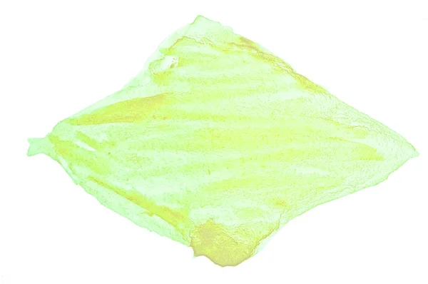 Verde Pastel Acuarela Dibujado Mano Mancha Lavado Aislado Sobre Fondo — Foto de Stock
