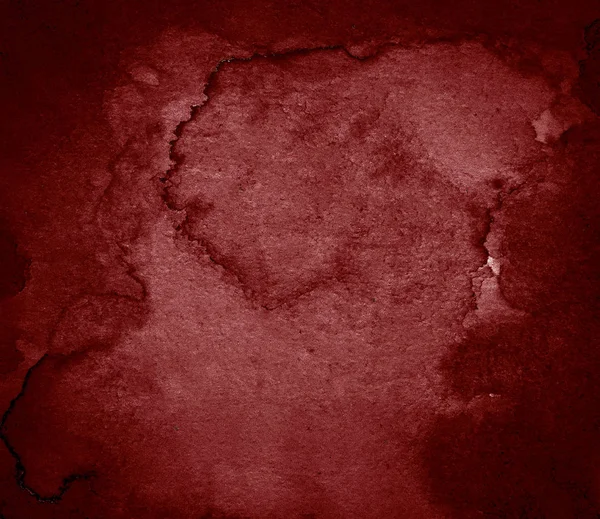 Koyu kırmızı sulu boya arka plan, leke, boya, leke, boşanma sıçrama. Endişe verici, kan kırmızı degrade. Vintage desen tasarım ve dekorasyon için. Metin için ile yer.