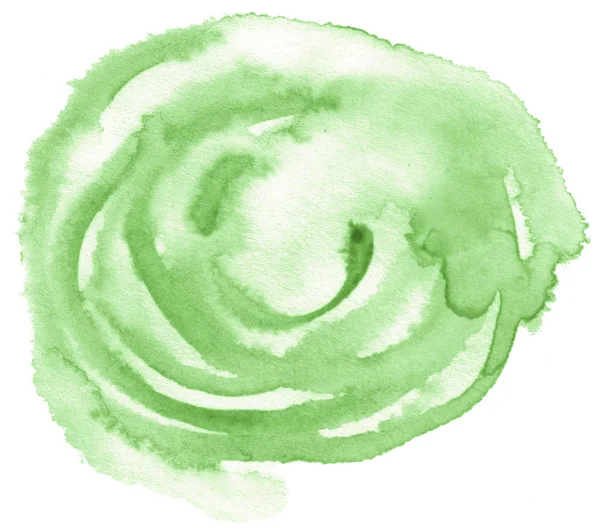 Metin, tasarım için beyaz zemin üzerine yeşil suluboya çizilmiş izole yıkama leke. Soyut fırça için duvar kağıdı, tarafından yapılan doku etiket.