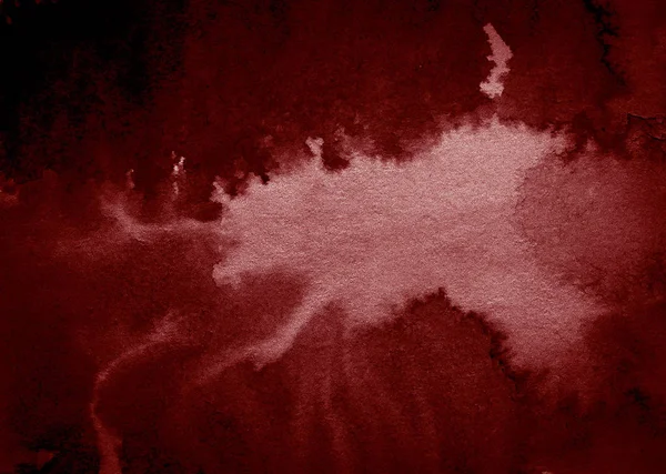 Koyu kırmızı sulu boya arka plan, leke, boya, leke, boşanma sıçrama. Endişe verici, kan kırmızı degrade. Vintage desen tasarım ve dekorasyon için. Metin için ile yer.