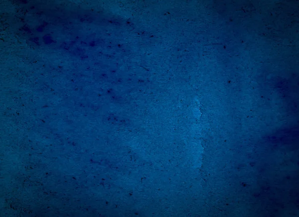 Fundo Abstrato Aquarela Azul Escuro Saturado Mancha Respingo Tinta Mancha — Fotografia de Stock