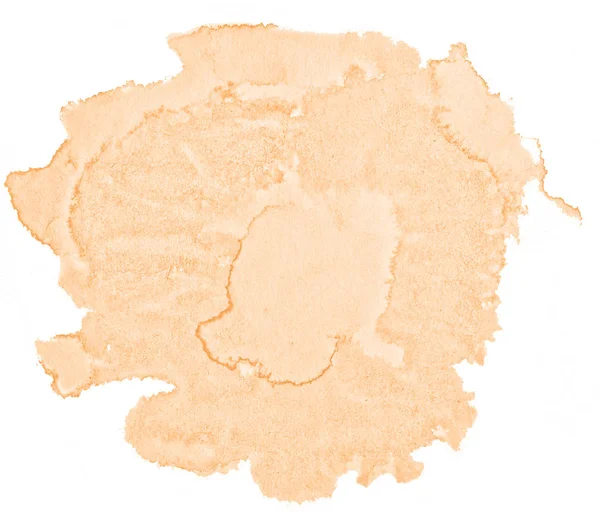 Beyaz arka plan metin, tasarım için hafif portakal suluboya çizilmiş izole yıkama leke. Soyut fırça için duvar kağıdı, tarafından yapılan doku etiket.