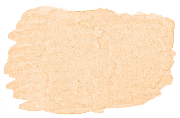 Beyaz arka plan metin, tasarım için hafif portakal suluboya çizilmiş izole yıkama leke. Soyut fırça için duvar kağıdı, tarafından yapılan doku etiket.