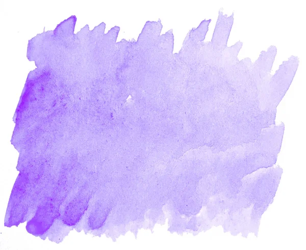 Lilac Pastel Aquarela Desenhado Mão Mancha Lavagem Isolada Fundo Branco — Fotografia de Stock