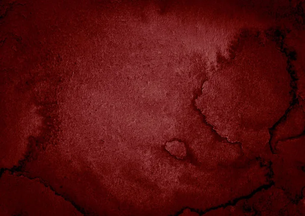 Koyu kırmızı sulu boya arka plan, leke, boya, leke, boşanma sıçrama. Endişe verici, kan kırmızı degrade. Vintage desen tasarım ve dekorasyon için. Metin için ile yer.