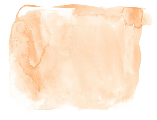 Ανοιχτό Πορτοκαλί Ακουαρέλα Χέρι Απομονωμένες Πλυσίματος Λεκές Λευκό Φόντο Για — Φωτογραφία Αρχείου