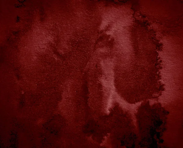 Koyu kırmızı sulu boya arka plan, leke, boya, leke, boşanma sıçrama. Endişe verici, kan kırmızı degrade. Vintage desen tasarım ve dekorasyon için. Metin için ile yer.
