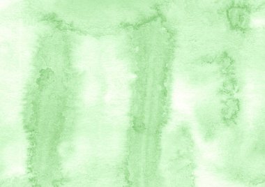 Işık yeşil suluboya çerçeveli yırtık konturlar ve çizgiler. Tasarım, düzen ve desenler için arka plan.