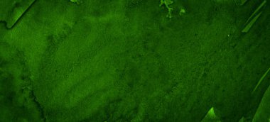 Koyu yeşil suluboya soyut arka plan, leke, boyama sıçrama, leke, boşanma. 