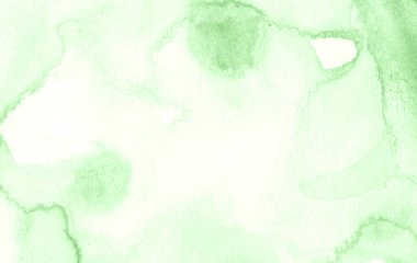 Işık yeşil suluboya çerçeveli yırtık konturlar ve çizgiler. Tasarım, düzen ve desenler için arka plan.