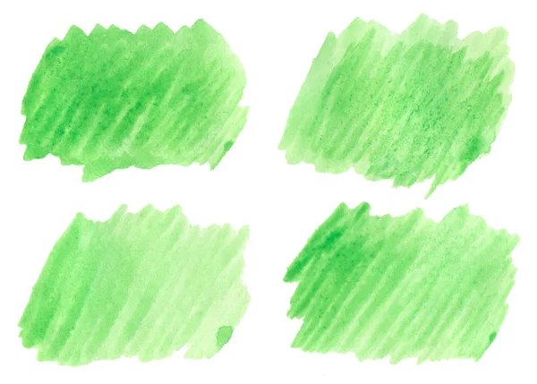 Grupo Manchas Color Acuarela Jugosa Hierba Joven Fondo Abstracto Verde — Foto de Stock