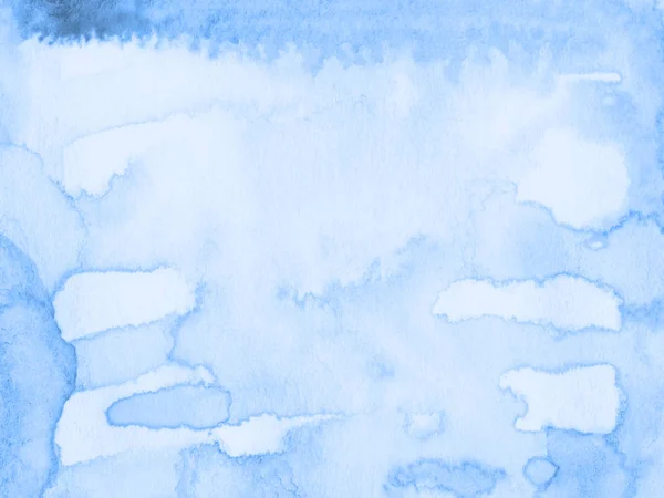 Hellblauer Pastellfarbener Aquarellrahmen Mit Gerissenen Strichen Und Streifen Abstrakter Hintergrund — Stockfoto