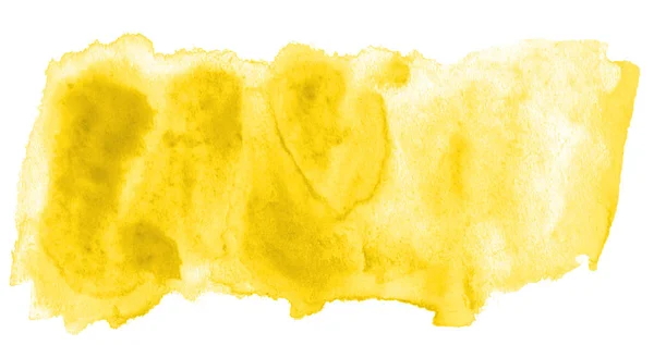 Żółty akwarela abstrakcyjne tło, plama, splash farby, stai — Zdjęcie stockowe