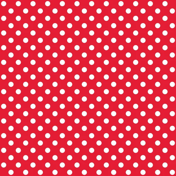 Ein Nahtloses Muster Ist Ein Großer Weißer Punkt Auf Rotem — Stockvektor