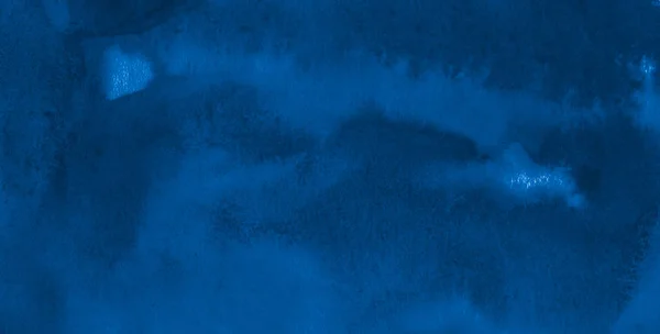 Cadru de acuarelă albastru închis cu lovituri cerebrale rupte și dungi. Abstra — Fotografie, imagine de stoc