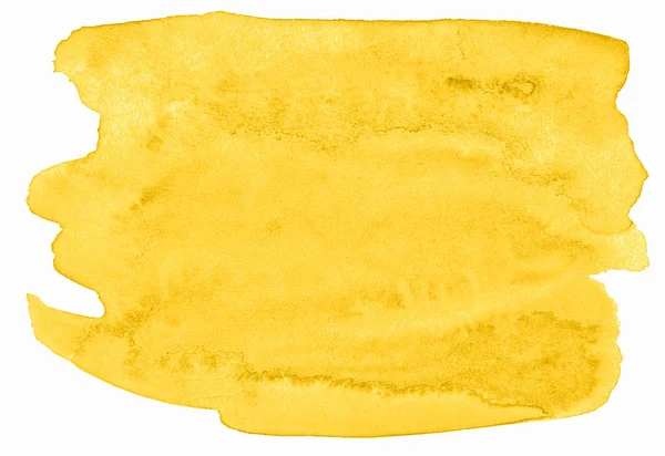Vibrante amarillo acuarela fondo abstracto, mancha, salpicadura pai — Foto de Stock
