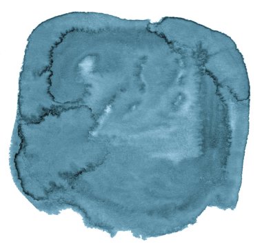 Suluboya arka plan trendy renkler keskin sınırları ve boşanmalar ile mavi kuş. Suluboya fırça sıyrık lekeleri. Metin için kopyalama alanı ile.