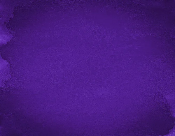 Dark Rich Purple Watercolor Background Torn Strokes Uneven Divorces Abstract — Stock Photo, Image