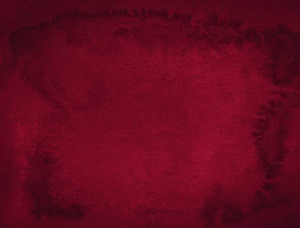 Tuhaf doğal boşanmalar ve çizgili zengin bordo suluboya çerçeve. Tasarım, düzenler ve desenler için soyut arka plan.