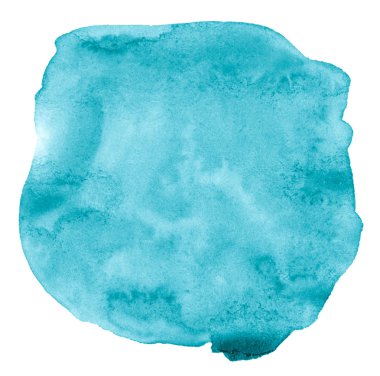 Mavi masmavi Suluboya boşanmalar ve sınırları ile izole bir nokta. Metin için kopyalama alanı ile çerçeve.