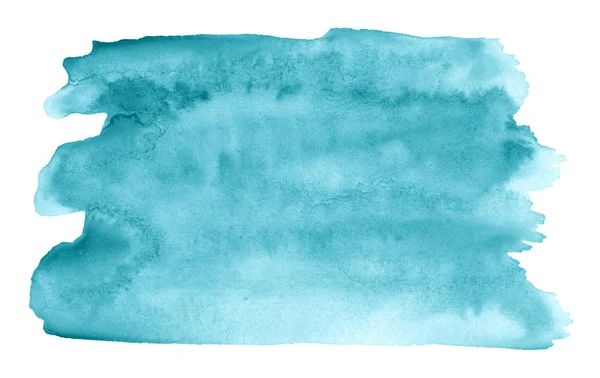 Modrá Azurová Vodní Barva Izolované Místo Rozvody Hranicemi Rámec Prostorem — Stock fotografie