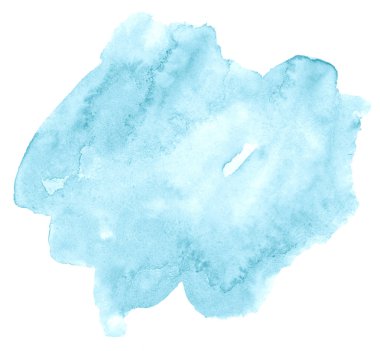 Mavi masmavi Suluboya boşanmalar ve sınırları ile izole bir nokta. Metin için kopyalama alanı ile çerçeve.