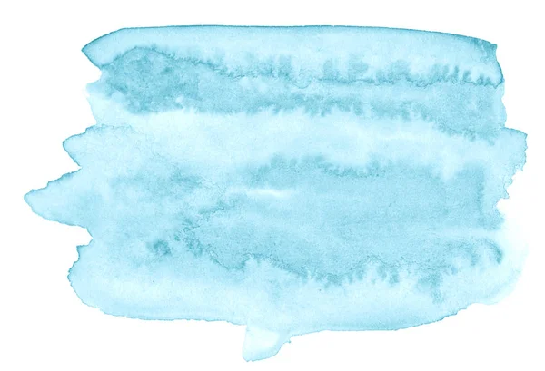 Niebieskie Azure Akwarela Odosobnionym Miejscu Rozwodów Granic Ramka Miejscem Kopiowania — Zdjęcie stockowe