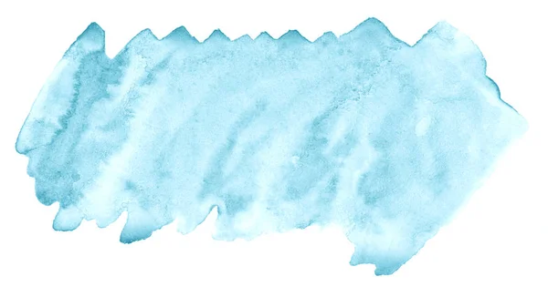 Modrá Azurová Vodní Barva Izolované Místo Rozvody Hranicemi Rámec Prostorem — Stock fotografie