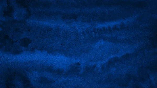 Ciemne Bogate Niebieskie Tło Akwarela Rozdarty Uderzeń Nierównych Rozwodów Streszczenie — Zdjęcie stockowe