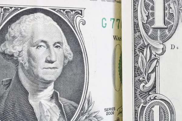 ABD Başkanı Washington 1 dolarlık banknotta. Close.