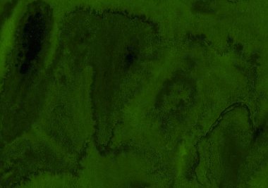 Yırtık darbeler ve çizgiler ile koyu yeşil suluboya çerçeve. Tasarım, düzenler ve desenler için soyut arka plan.