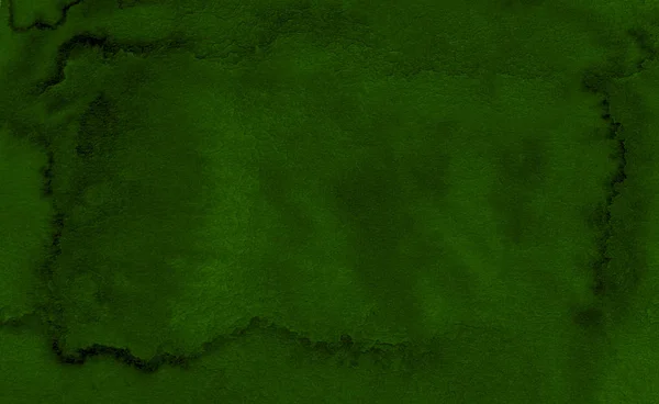 Moldura Aquarela Verde Escuro Com Traços Rasgados Listras Fundo Abstrato — Fotografia de Stock