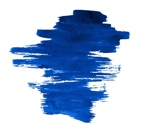 Ciemnoniebieski Akwarela Abstrakcyjne Tło Kolory Przestrzeni Odosobnione Miejsce Rozwodami Granicami — Zdjęcie stockowe