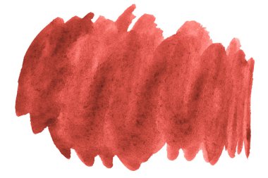 Yaşayan mercan suluboya bir moda rengi, boşanmalar ve sınırlarla izole edilmiş bir nokta. Metin için kopyalama alanı olan çerçeve.