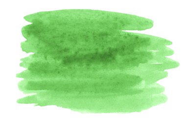 Suluboya yeşil arka plan, temiz sınırlar ve boşanmalar. Siyah ve beyaz suluboya fırça lekeleri. Metin için kopyalama alanı ile.