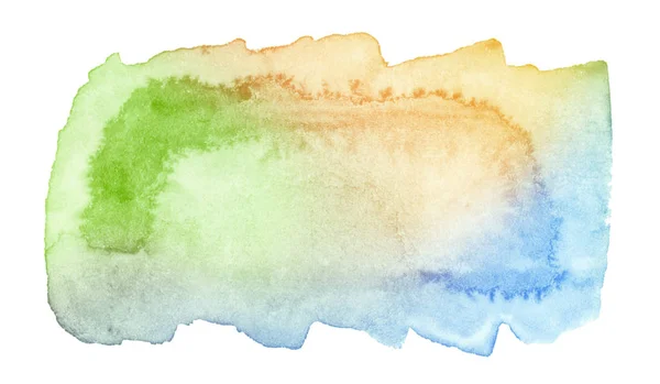 Mehrfarbige Aquarell Flecken Pastellfarben Mit Natürlichen Flecken Auf Papierbasis Isolierter — Stockfoto