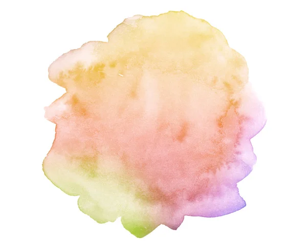 Manchas Aquarela Multicoloridas Cores Pastel Com Manchas Naturais Tinta Base — Fotografia de Stock
