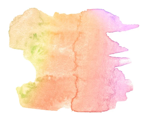 Watercolor Stains Pastel Colorful Tones Natural Stains Paper Basis Isolated — Stock Photo, Image