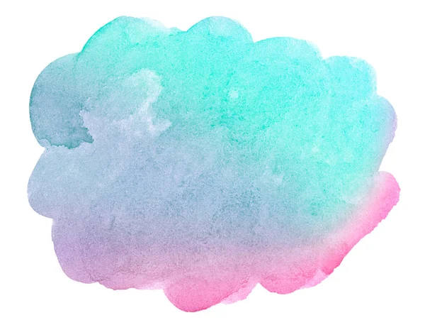 Multicolored Watercolor Stains Pastel Colors Natural Stains Paper Basis Isolated — Stock Photo, Image