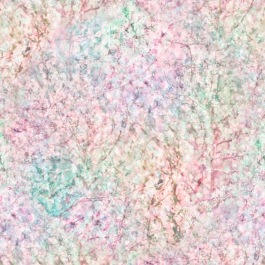 Çiçek açan kiraz dallarının kusursuz doğal deseni. Pastel renkler, görkemli kamuflaj, tekstil deseni, tasarım, mekanlar.