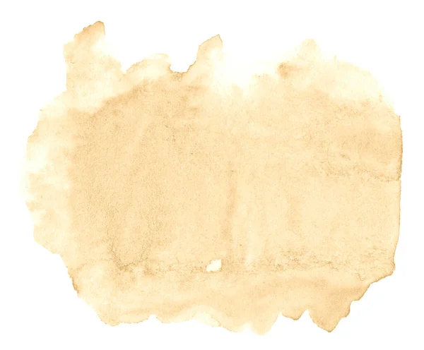 Beżowy Akwarela Pastelowe Tło Wyraźnymi Granicami Naturalnymi Bryzgami Kolor Piasku — Zdjęcie stockowe