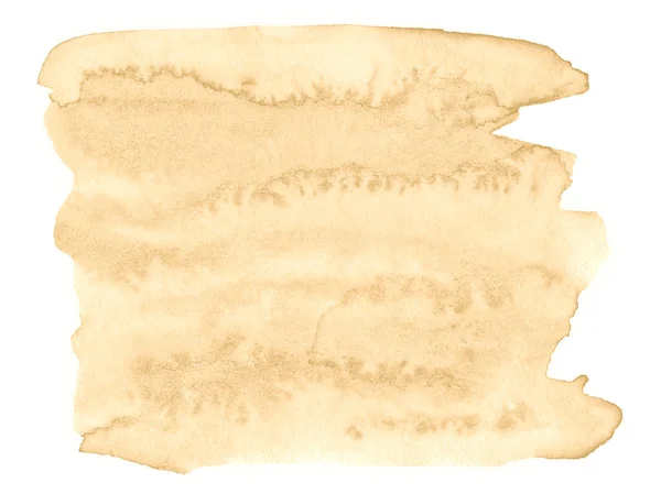 Beżowy Akwarela Pastelowe Tło Wyraźnymi Granicami Naturalnymi Bryzgami Kolor Piasku — Zdjęcie stockowe