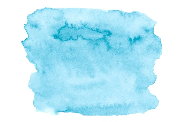 Seeblaue Wasserfarbe Vereinzelte Flecken Aquarell Hintergrund Für Design — Stockfoto