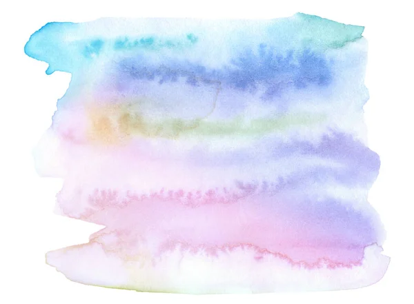 Πολύχρωμα Στίγματα Υδατογραφίας Παστέλ Χρώματα Χάρτινο Υπόστρωμα Μεμονωμένο Χέρι Πλαίσιο — Φωτογραφία Αρχείου