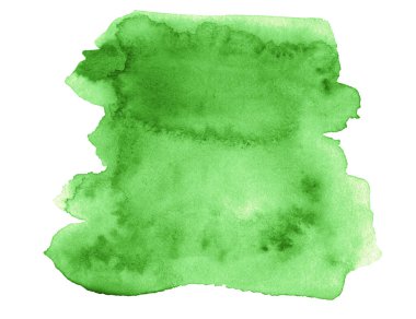 Yeşil soyut suluboya lekeleri. Suluboya arkaplanı.