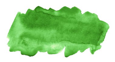 Yeşil soyut suluboya lekeleri. Suluboya arkaplanı.