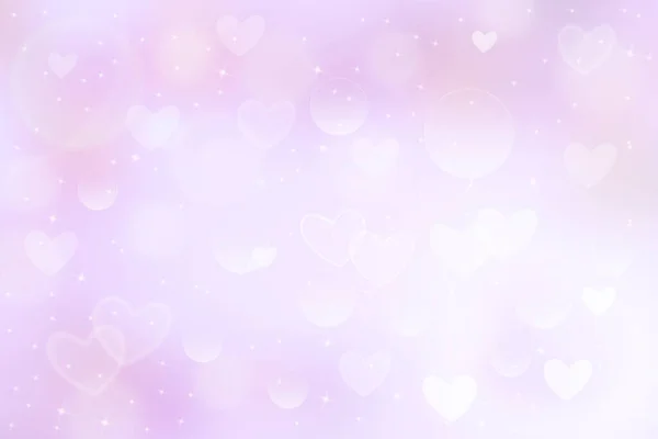 バレンタインの美しい抽象的な背景 ライラックパステルの心 バレンタインデーのコンセプト — ストック写真