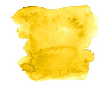 Parlak sarı suluboya lekeleri. Fırçayla elle boyanmış..