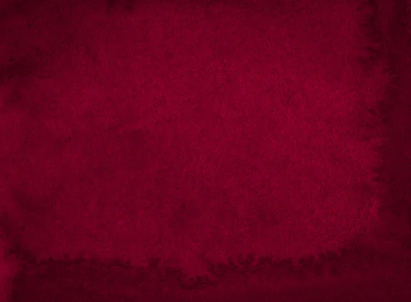 Intensive Weinrote Farbe Von Handgemalten Aquarellflecken Dunkelroter Abstrakter Hintergrund Mit — Stockfoto